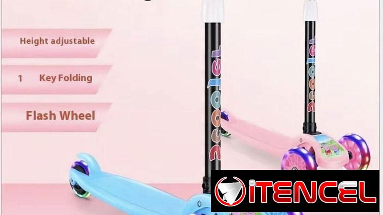 Carriola Monopatín De Pie Plegable Para Niñas y niños 2-8 Años .