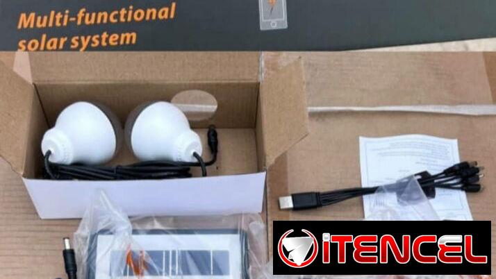 Lámparas recargables de 4 Bombillos + Panel