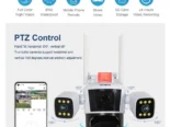 TRE CAMARAS EN UNA SOLA -LS VISION 6mp WIFI 4G con zoom 10x, audio PTZ, cuatro lentes, tres pantallas, seguridad, red .