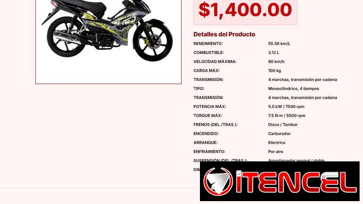 Moto MT 125 CC + Kit Viajero: Candado con Alarma y Capa de Regalo VPT#-0356