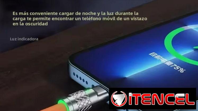 3 en 1 Cable reforzado USB, 120W, 6A, carga rápida