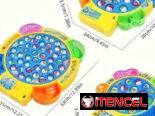 Juego de pesca eléctrico con música giratoria para niños y niñas