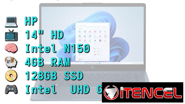 LAPTOP 🎁NUEVA🎁📦CAJA, HP (14-ep2012wm), 14″ HD Antireflejo, Intel N150, 4GB RAM, 128GB SSD