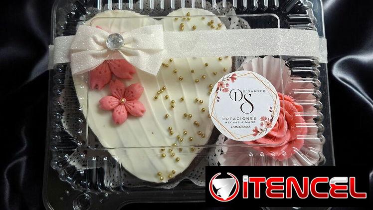 Trufas de chocolate, brownies, cupcakes, tortitas corazón y mini donitas artesanales por encargo.