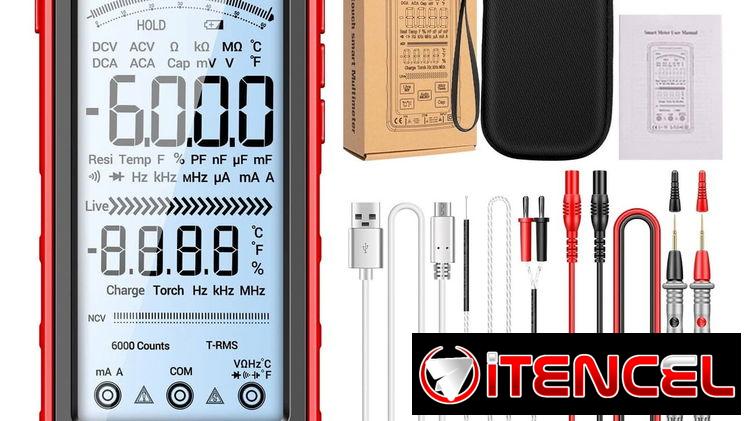 Multímetro digital recargable aneng 681, medidor de prueba de rango automático TRMS.   50 Usd
