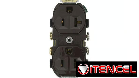 Toma Tomacorriente Industrial 20A 125V NEMA 5-20R Alta Carga Seguridad Reforzada