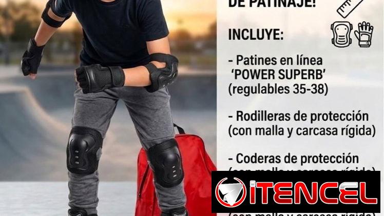 Patines con su equipo completo