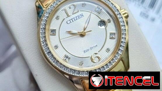 RELOJ CITIZEN ECODRIVE CRYSTAL (FE1147-79P) DE MUJER , 30MM EN ACERO INOXIDABLE DORADO , BISEL CON DIAMANTES  58049738