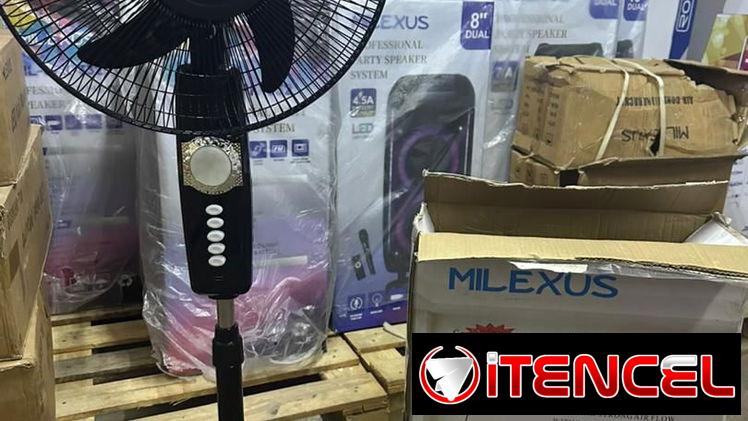 Ventilador Recargable de Pedestal Milexus Batería Litihum duración 8 horas en 85 USD Transporte incluido