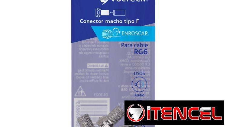 4 Conectores macho tipo “F” de enroscar. Para cable coaxial. Bolsa con 4 piezas