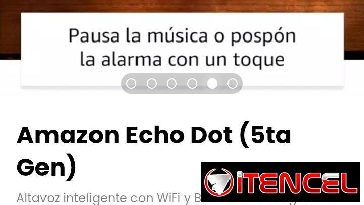 Amazon Echo Dot (5ta Gen). Altavoz inteligente con WiFi y Bluetooth e integrado con Alexa