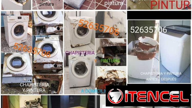 Chapisteria y pintura d refrigerador, Freezer y lavadoras a domicilio. Corriente 24 h Tenemos 20 años de experiencia