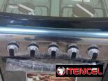 Cocina gas horno, Rudenkov, 4 hornillas, magneto, acero inoxidable, tapa de cristal -mensajería gratis