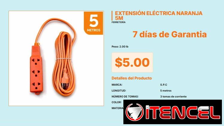 Extensión Multitoma de Pared S.P.C de 5m de Longitud Lineal de Obra VPT#-0464