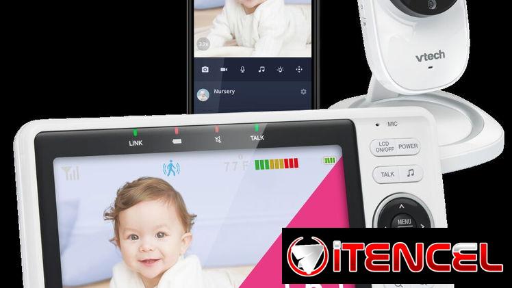 Monitor de video HD 1080p con Wi-Fi y acceso remoto • Unidad principal HD a color de 5″ • Cámara de video HD 1080p