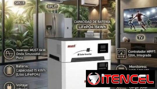 Inversor solar Must 6kw + Batería Must 15kwh