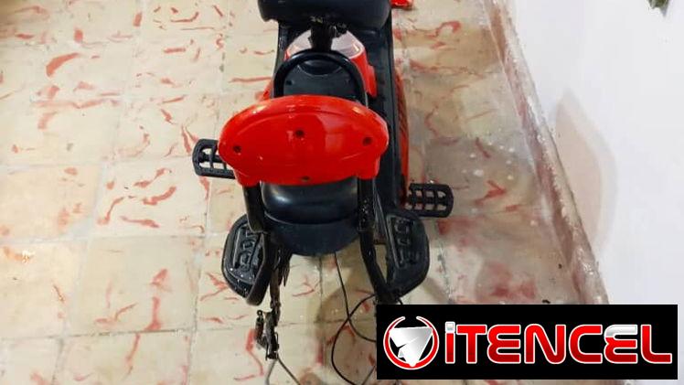 Cuadro de bicimoto tekno con pedales, con asientos, guardafango, cadena, burro, frente