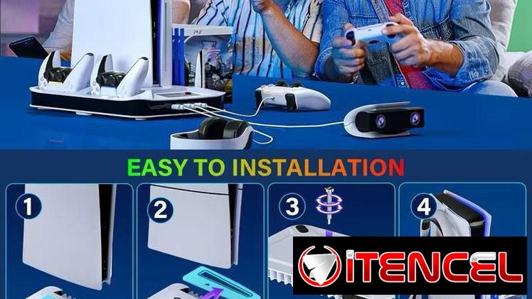📞53884600.🎇 Base Multifuncional con Refrigeración para PS5 / PS5 Slim🎇 Mensajería disponible.🚴