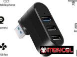 * Adaptador 3 puertos USB Hub USB Splitter