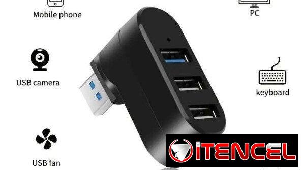 * Adaptador 3 puertos USB Hub USB Splitter