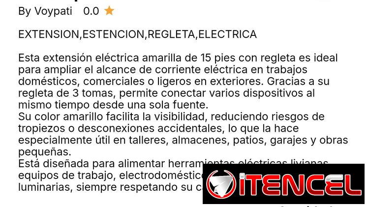 Extensión de 15pies