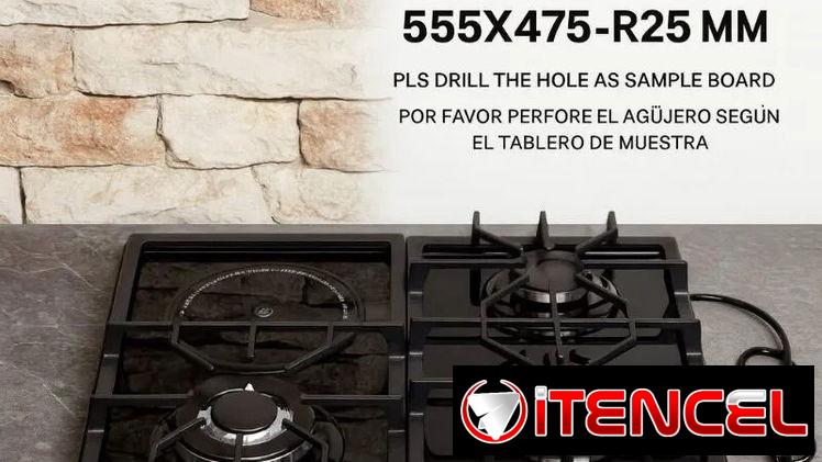 Cocinas de gas empotrables de 5, de 4 y de 3 quemadores