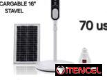 VENTILADOR SOLAR RECARGABLE 16″ STAVEL