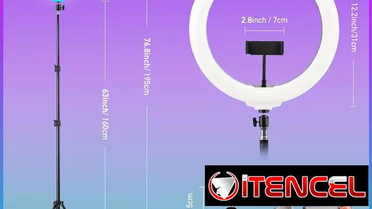 ☎️53544655 🛵 Entrega Disponible ⭐Aro de Luz LED RGB 12” con Trípode 63” y Soporte para Teléfono ⭐