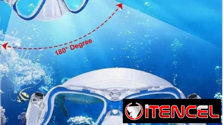 Máscara p bucear doble visor cristal y snorkel