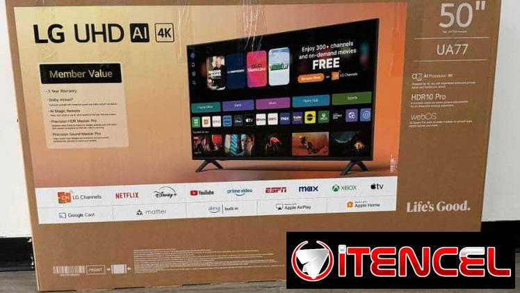 SMART TV LG 50 pulgadas UA77 AI UHD 4K año 2025 serie A7 precio $540 USD Mensajería Incluida