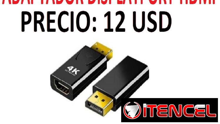 EN VENTA ADAPTADOR DISPLAYPORT A HDMI. TENEMOS MENSAJERÍA ADICIONAL