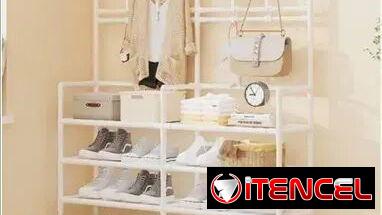 ORGANIZADOR DE ZAPATOS 4 NIVELES CON PERCHERO (cv)