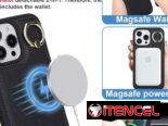 Funda tipo cartera para iPhone 15 Pro Max con MagSafe y tarjetero magnético | videojuegoshabana.com