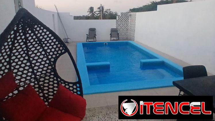 Casa en La playa con paneles solares