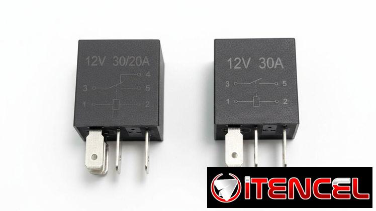 Relays de 30Ah, 40Ah, 80Ah y de 100Ah, 12 V de 4 y 5 patas, ( 5 USD cada uno)