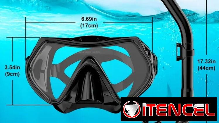 Set de buceo con máscara con cristal polarizado