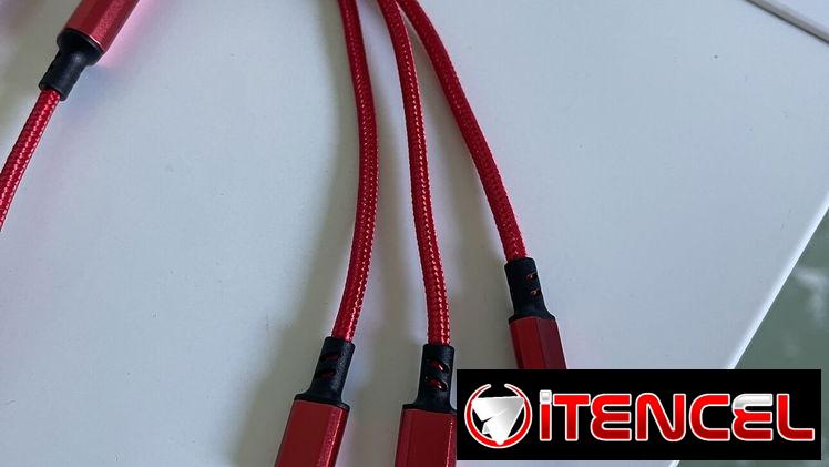 Tengo súper cable de carga trenzado y reforzado de metal 3 en 1 muy fuerte y duradero!!