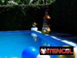 Decoraciones especiales de fiestas en piscinas