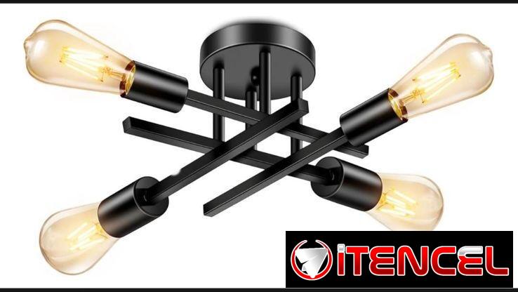 A-7 Lámpara de techo moderna de 4 focos ,lámpara elegante para sala,dormitorio ect 54321470