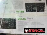Cocina 5 hornillas de gas empotrada Marca Drija TOSCANA 76 PRO Placa Vidrio Templado Negro 270 USD Mensajería Incluida