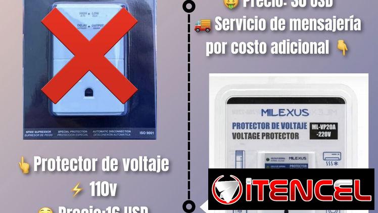 Extensión profesional y protector de voltajes 220v