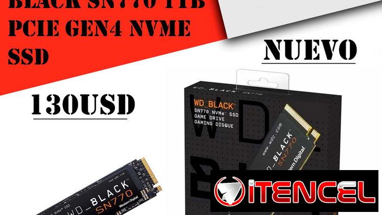 Disco Duro Solido Western Digital BLACK 1TB SN770 NVMe SSD “Nuevo Sellado”