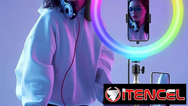 ☎️53544655 🛵 Entrega Disponible ⭐Aro de Luz LED RGB 12” con Trípode 63” y Soporte para Teléfono ⭐