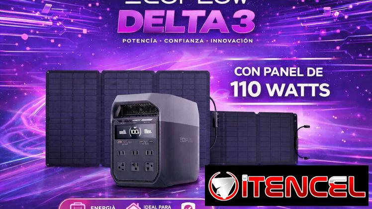 GENERADOR DE CORRIENTE PORTÁTIL CON PANEL SOLAR INCLUÍDO