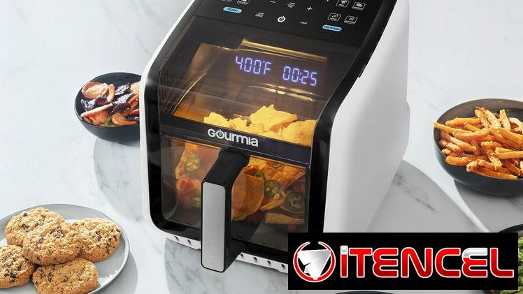🍟 Freidora De Aire Digital Gourmia 7QT 🔥 Vista Panorámica, Pantalla 3D Y 12 Programas Automáticos Envío* + Garantía**