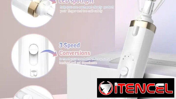 Juego profesional de taladro eléctrico para uñas – Recargable por USB NUEVA EN CAJA