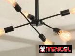 🏠💡 JUDENG N6368 – LÁMPARA SPUTNIK 6 LUCES | SEMI EMPOTRADA | 55 USD