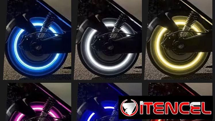 Tapas de válvulas con luces LED para motos, bicicletas y autos.