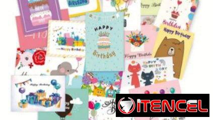 ☎️53544655 🛵 Entrega Disponible ⭐Tarjetas de cumpleaños con sobres y pegatina ⭐