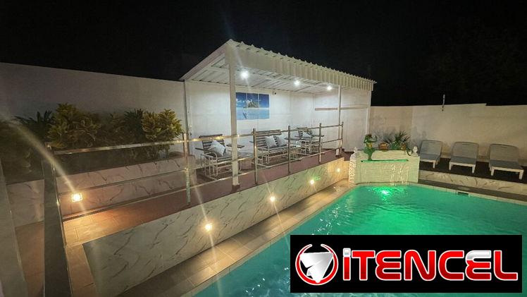 CASA EN GUANABO SIBARIMAR para 8 personas,piscina,plantas,garaje amplio,billar,3 cuartos,4 baños,internet 24/h,splic,et